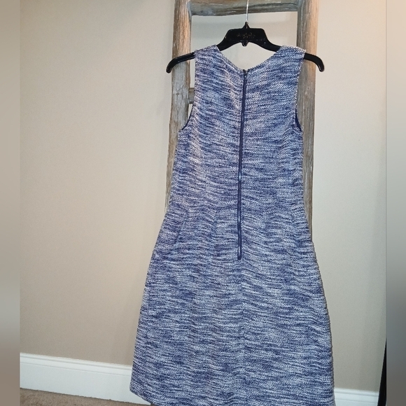 Loft Zip Aline Tweed Cotton Dress - Picture 2 of 6